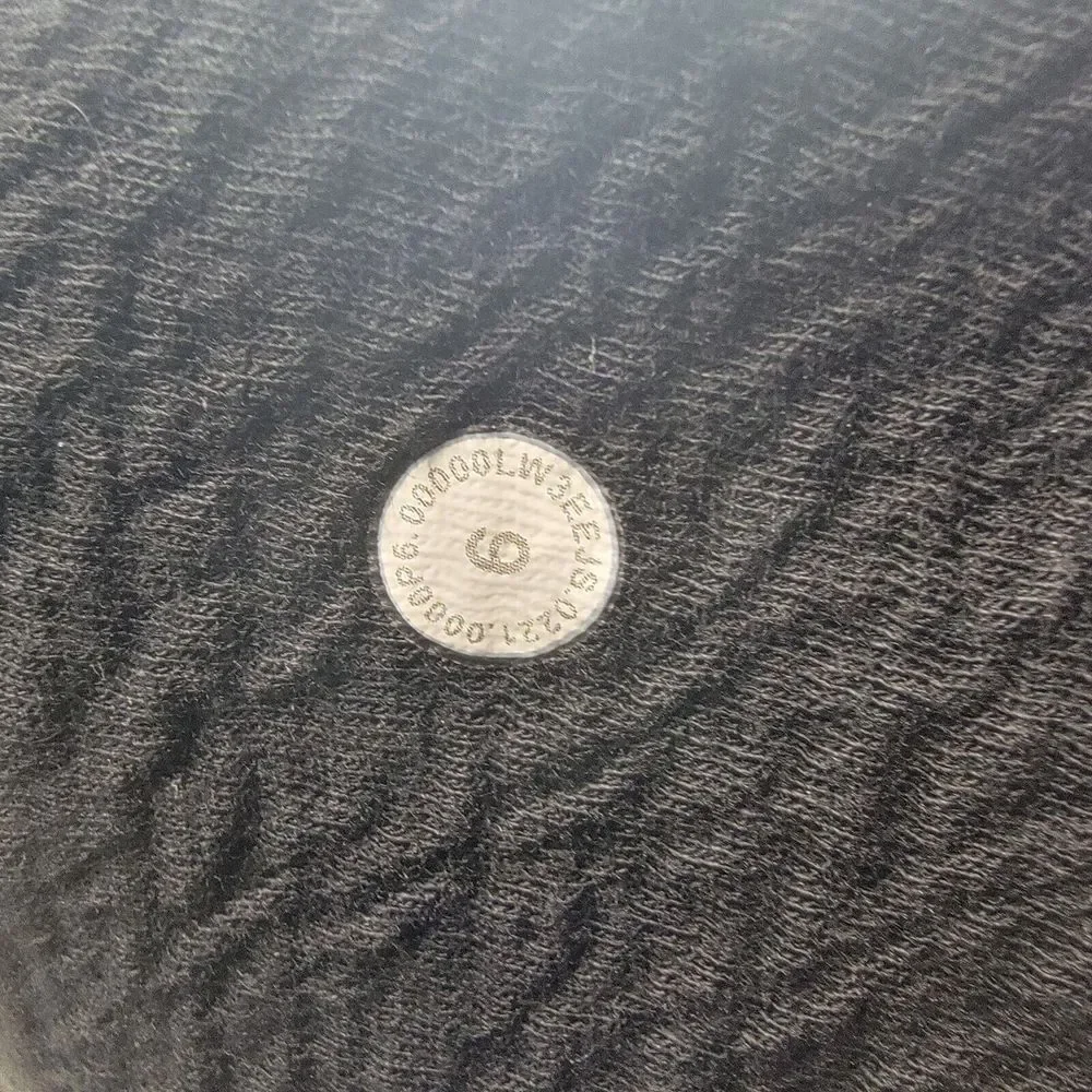 Lululemon Textured Cropped Crewneck Pullover Black Women's Size 6 Balloon Sleeve